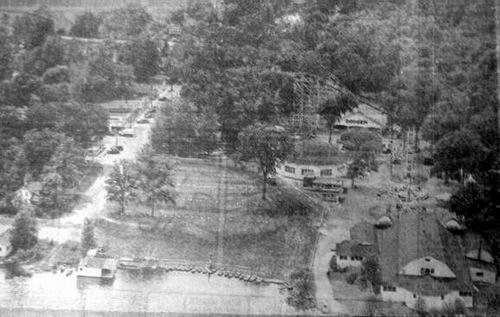 Lake Lansing Amusement Park - Lake Lansing Aerial Pre 1974 From Ron Gross (newer photo)